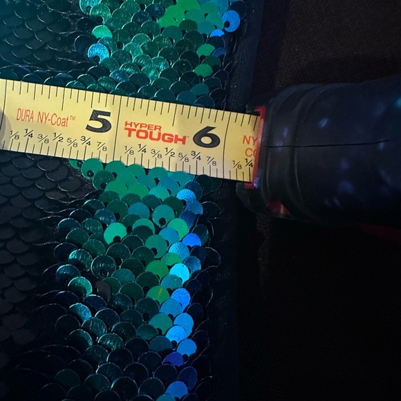 Wild Fable Flip Purple Blue Sequence MiniSkirt With blue green black Purse Sz XS - Picture 16 of 16